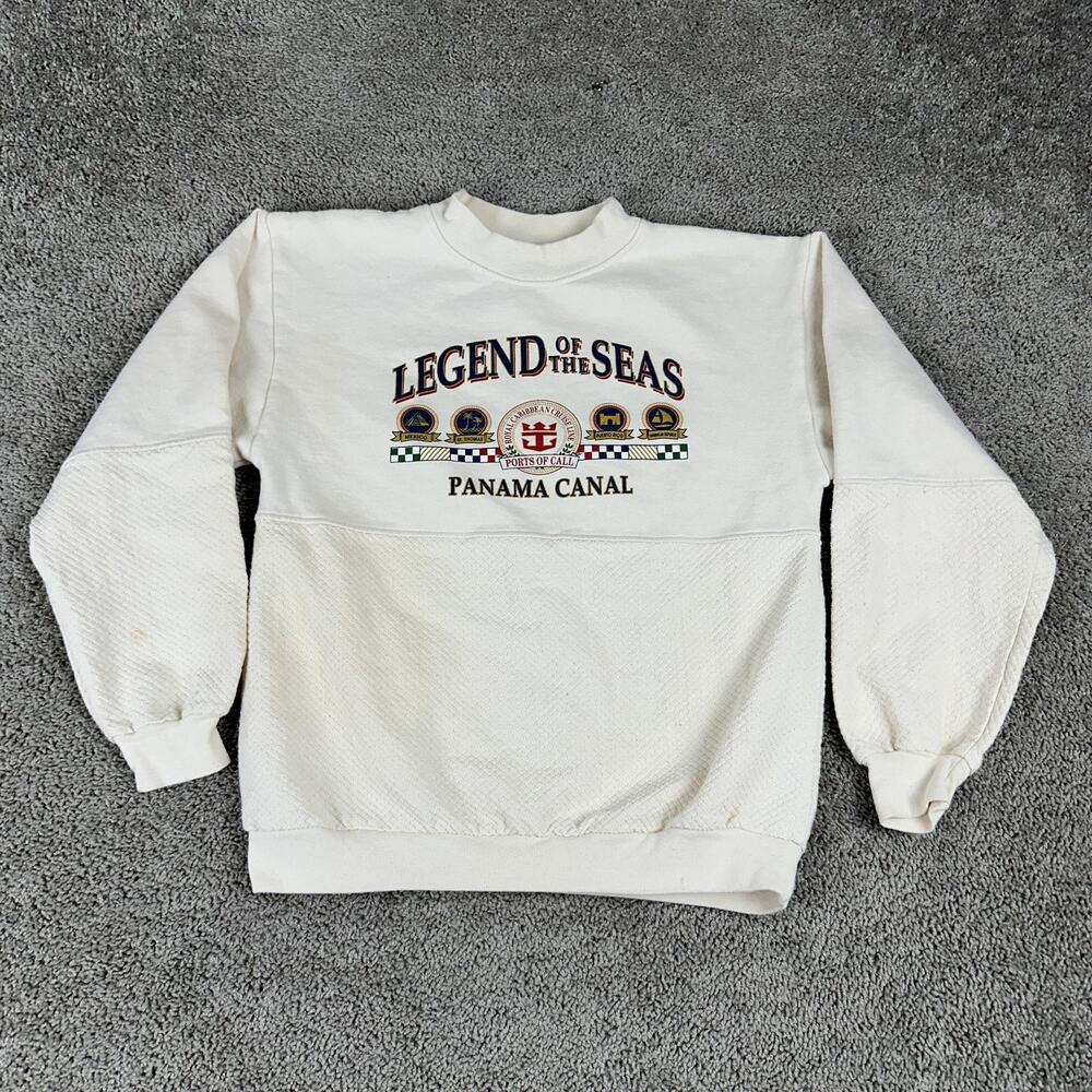 Vintage Legend of the Seas Royal Caribbean Sweatshirt Mens L/XL Panama Canal 90s